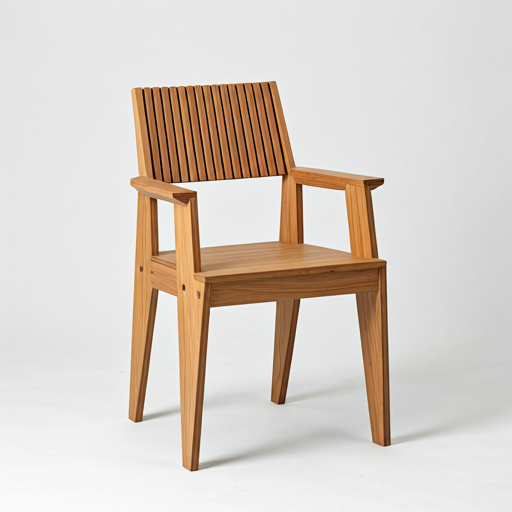 Lotus Throne Armchair — carved teak, lotus backrest, gold Thai silk seat